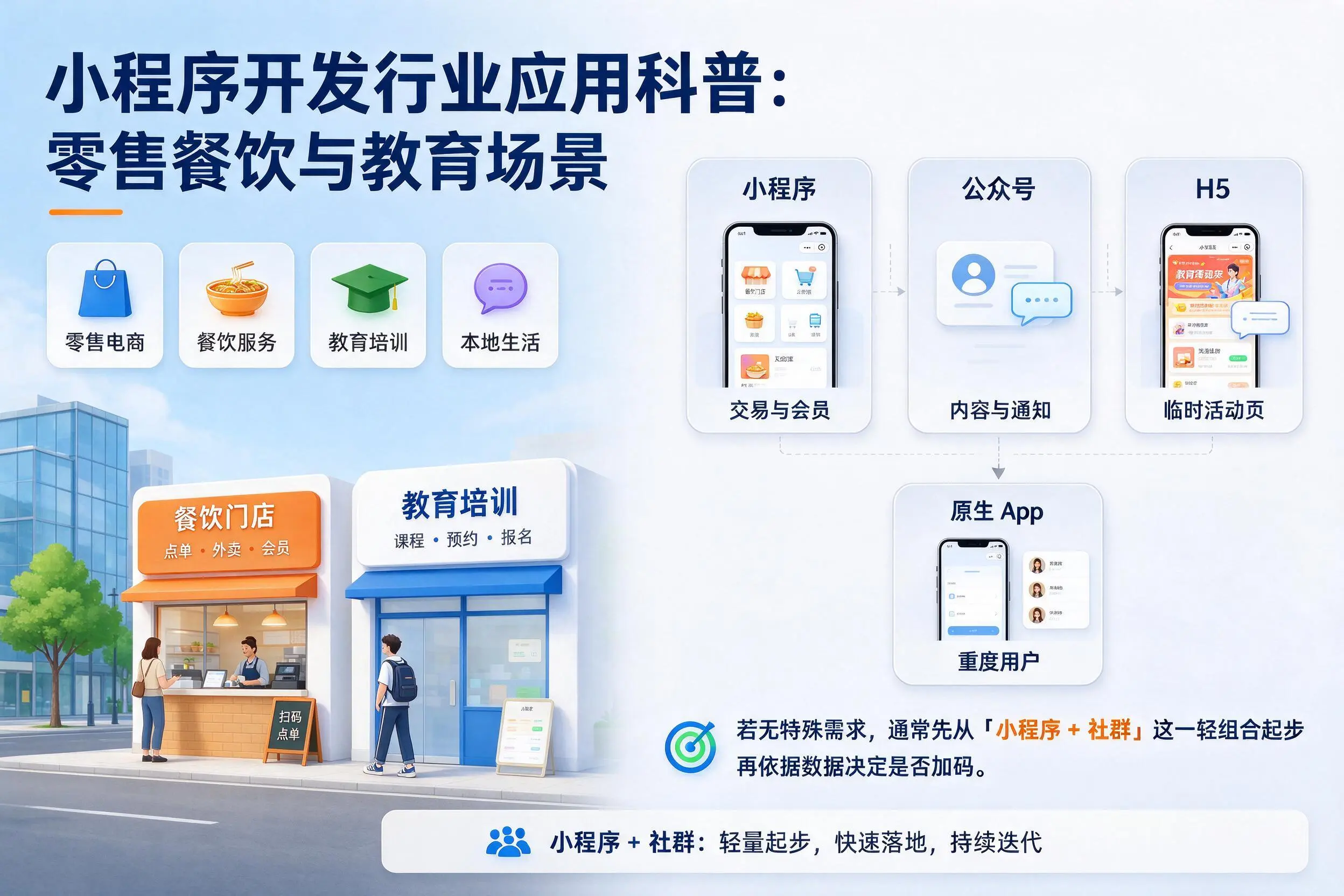 玉林小程序开发行业应用科普：零售餐饮与教育场景