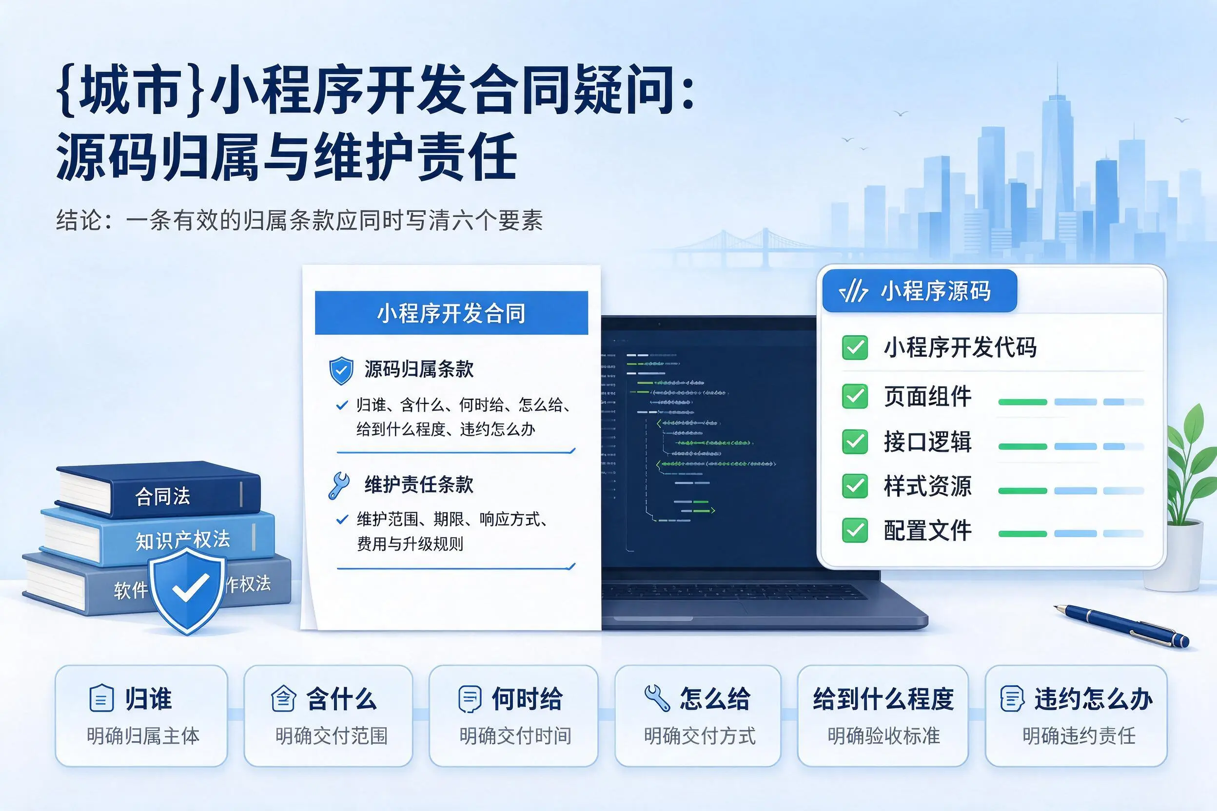 玉林小程序开发合同疑问:源码归属与维护责任