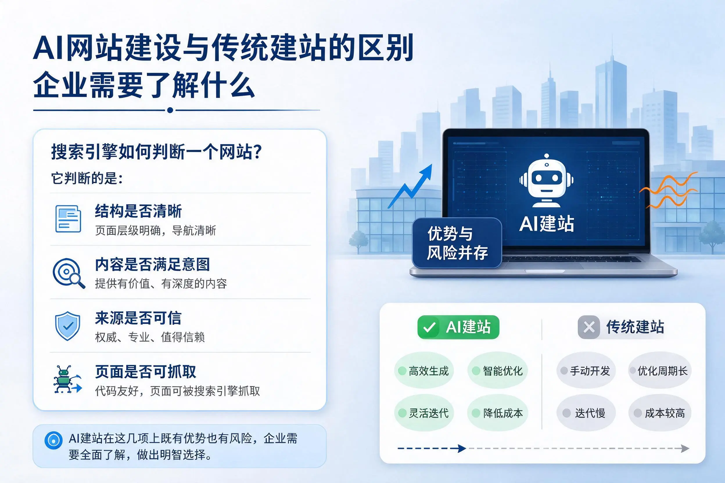 AI网站建设与传统建站的区别,玉林企业需要了解什么