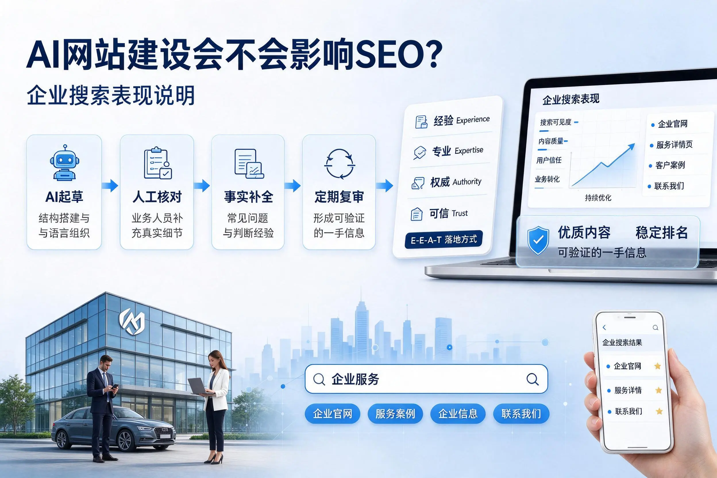 AI网站建设会不会影响SEO?玉林企业搜索表现说明