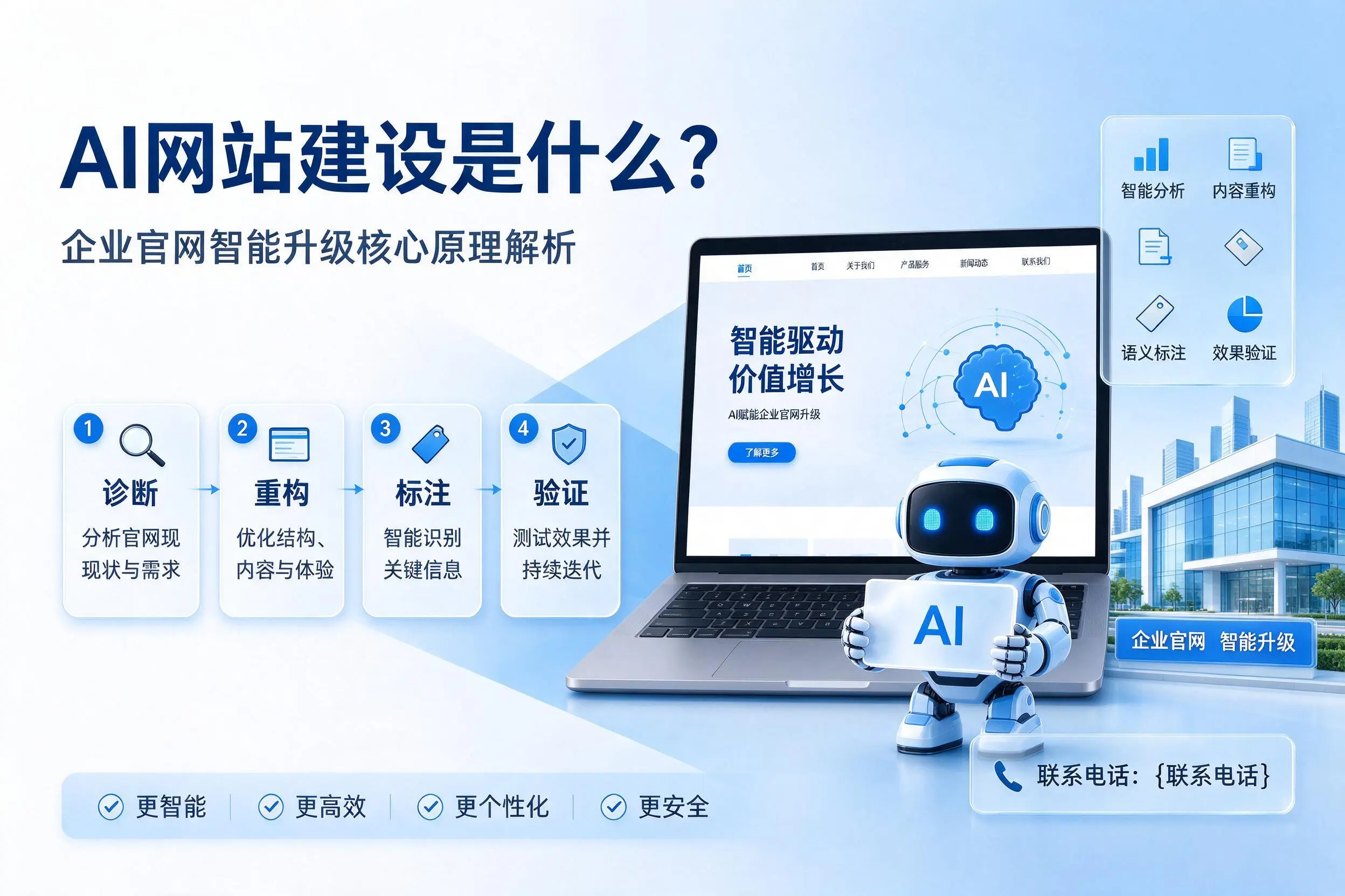 AI网站建设是什么?玉林企业官网智能升级核心原理解析