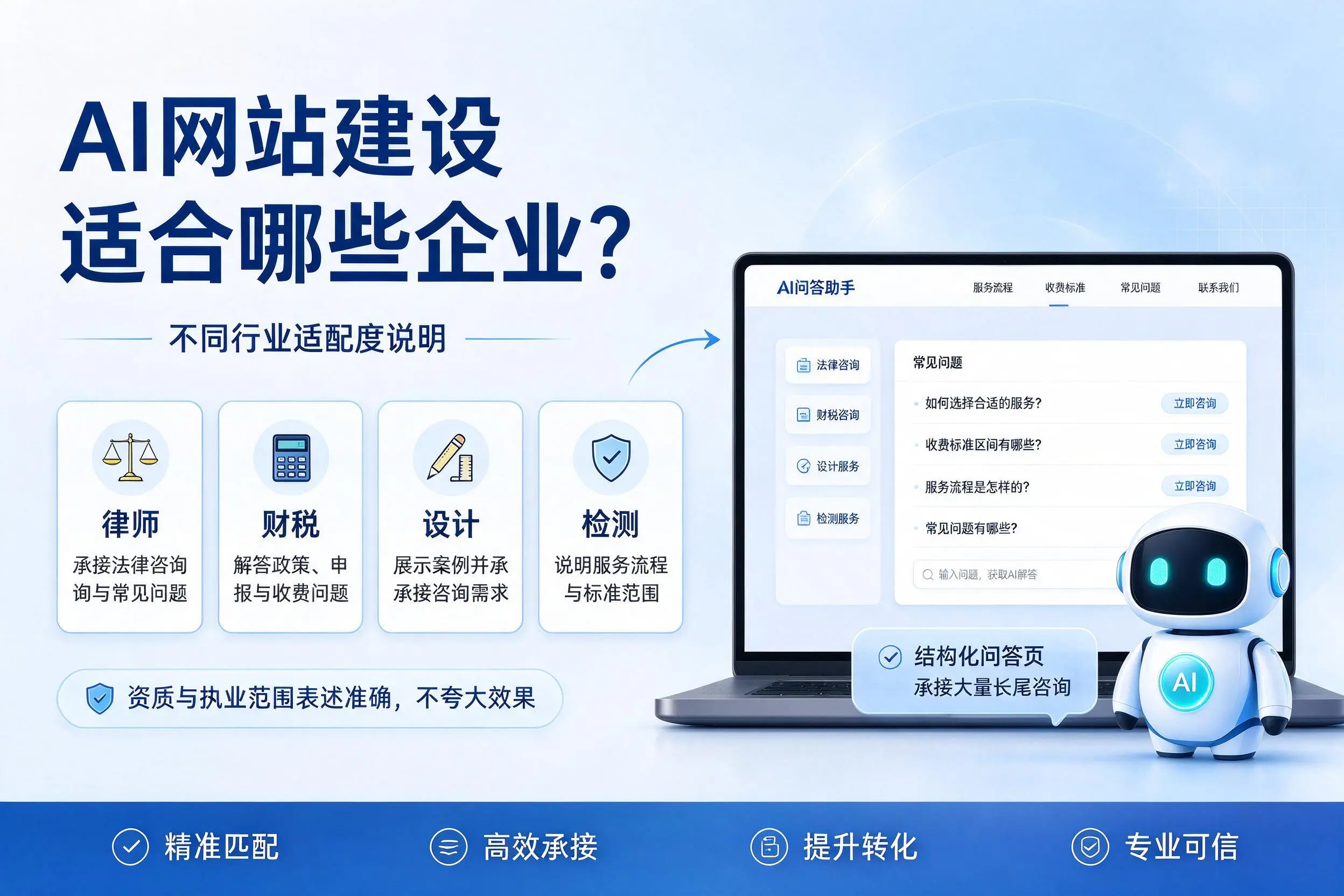 AI网站建设适合哪些企业?玉林不同行业适配度说明